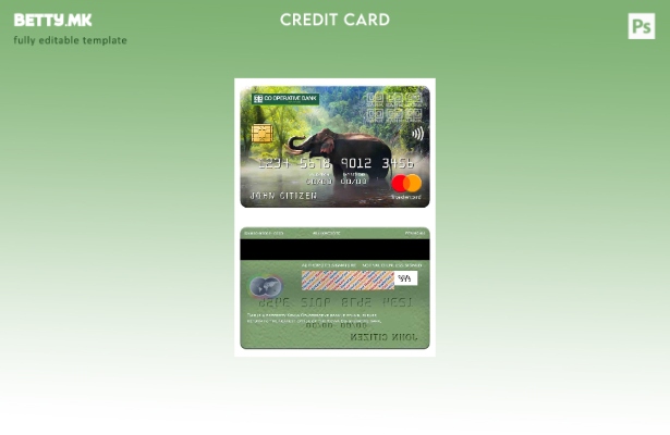 Модерен стил на шаблон за мастер картички на Кооперативната банка на Кенија